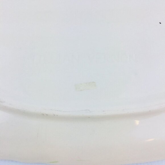 VTG Lillian Vernon ASPARAUS Green Brown 11.5" by 8.25" Ceramic Serving Dish - Picture 3 of 8